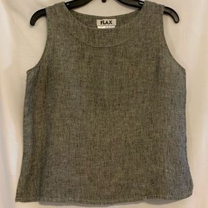 100% Linen Gray Tank Top Small